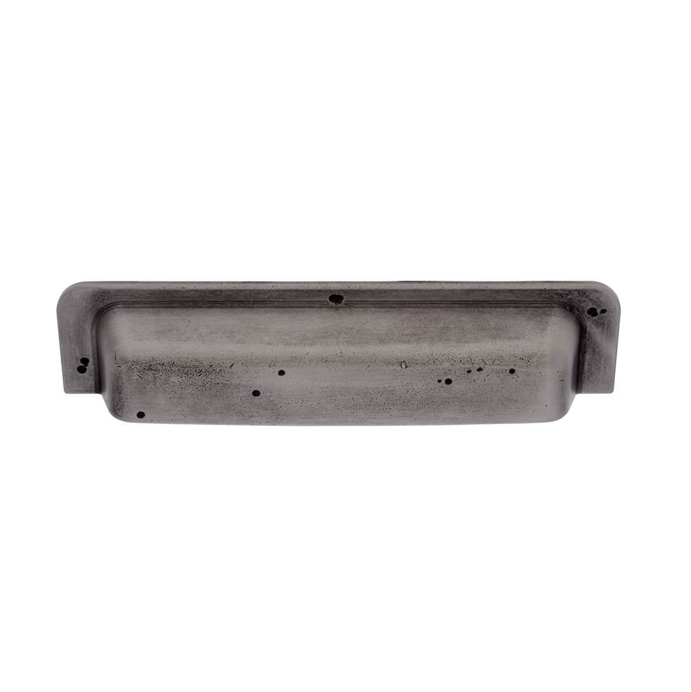 JVJ Hardware - Bedrock Collection Rustic Nickel 160 mm Rustic Square Cup Pull, Composition Zamac - Rustic Nickel