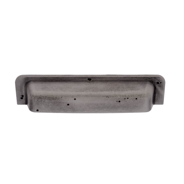JVJ Hardware - Bedrock Collection Rustic Nickel 160 mm Rustic Square Cup Pull, Composition Zamac - Rustic Nickel