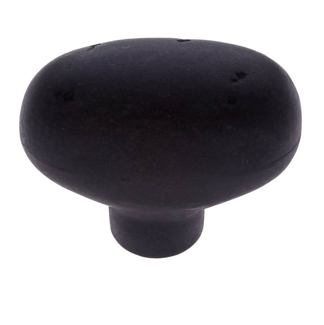 JVJ Hardware - Bedrock Collection Rustic Bronze Finish 1-7/8'' Rustic Oval Knob, Composition Zamac - Rustic Bronze
