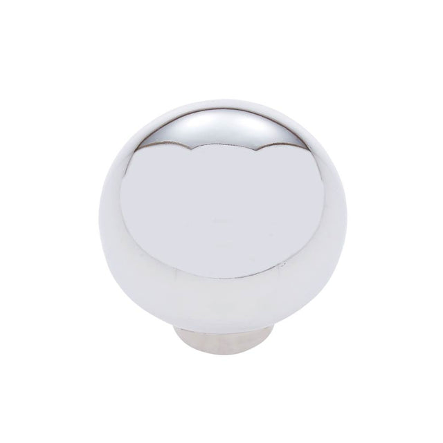 JVJ Hardware - Vintage Collection Polished Chrome Finish 1-1/8'' Ball Knob, Composition Zamac - Polished Chrome