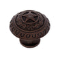 JVJ Hardware - Lone Star Collection Old World Bronze Finish 1-3/8'' ''Texas Star'' Knob, Composition Zamac - Old World Bronze