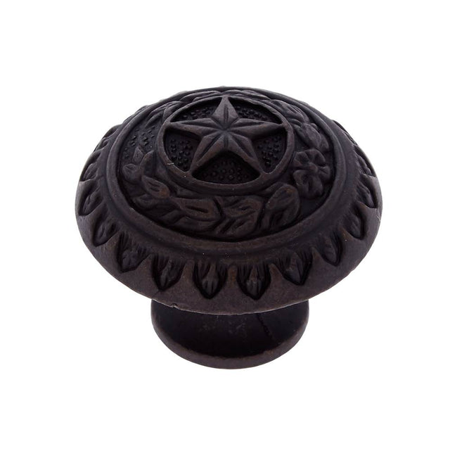 JVJ Hardware - Lone Star Collection Oil Rubbed Bronze Finish 1-3/8'' ''Texas Star'' Knob, Composition Zamac - Oil Rubbed Bronze