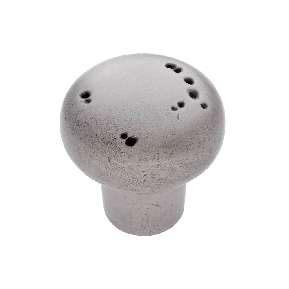 JVJ Hardware - Bedrock Collection Rustic Nickel Finish 1-1/4'' Rustic Round Knob, Composition Zamac - Rustic Nickel