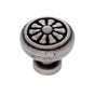 JVJ Hardware - Bedrock Collection Rustic Nickel Finish 32 mm Scalloped Round Knob, Composition Zamac - Rustic Nickel