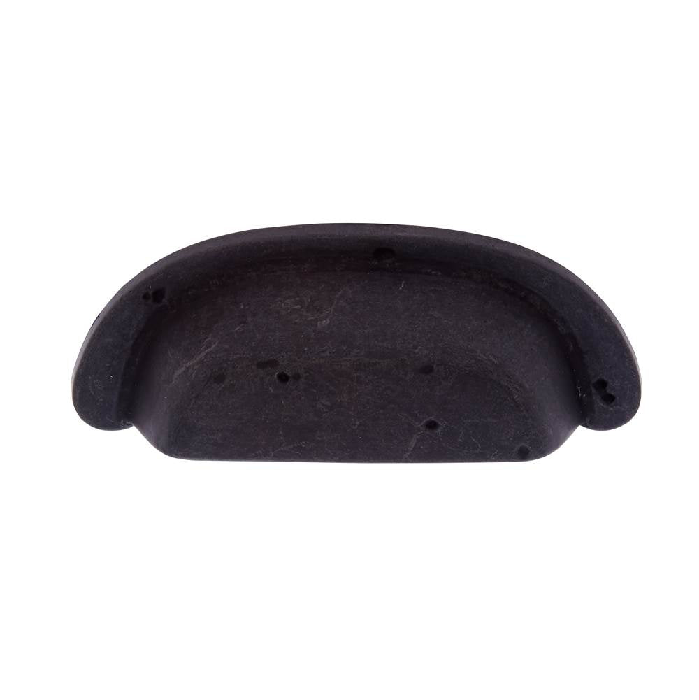 JVJ Hardware - Bedrock Collection Rustic Bronze Finish 3-1/2'' c/c Rustic Round Cup Pull, Composition Zamac - Rustic Bronze