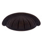 JVJ Hardware - Bedrock Collection Rustic Bronze Finish 3'' c/c Scalloped Cup Pull, Composition Zamac - Rustic Bronze