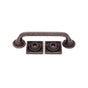 JVJ Hardware - Pompeii Collection Distressed Copper Finish 96 mm Pitted Pull with Round and Square Back Plates, Composition Zamac - Aged Copper
