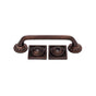 JVJ Hardware - Pompeii Collection Old World Bronze Finish 96 mm Pitted Pull with Round and Square Back Plates, Composition Zamac - Old World Bronze