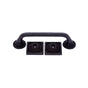 JVJ Hardware - Pompeii Collection Oil Rubbed Bronze Finish 96 mm Pitted Pull with Round and Square Back Plates, Composition Zamac - Oil Rubbed Bronze