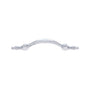 JVJ Hardware - Vintage Collection Polished Chrome Finish 3'' c/c (5-1/16'' OA) Bowed Bead Footed Pull, Composition Zamac - Polished Chrome