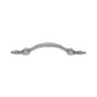 JVJ Hardware - Vintage Collection Satin Nickel Finish3'' c/c (5-1/16'' OA) Bowed Beaded Foot Pull, Composition Zamac - Satin Nickel