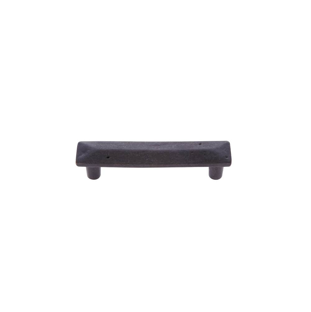 JVJ Hardware - Bedrock Collection Rustic Bronze Finish 3'' Square Rustic Pull, Composition Zamac - Rustic Bronze