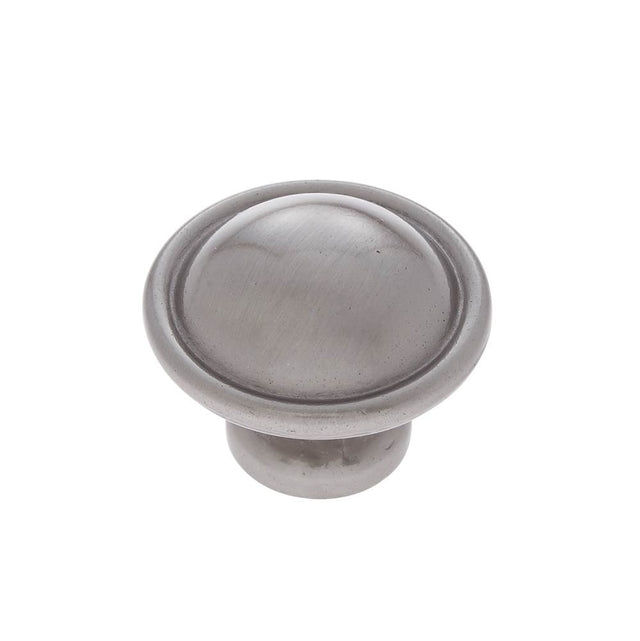 JVJ Hardware - Vintage Collection Satin Nickel Finish 1-1/4'' Domed Knob, Composition Zamac - Satin Nickel