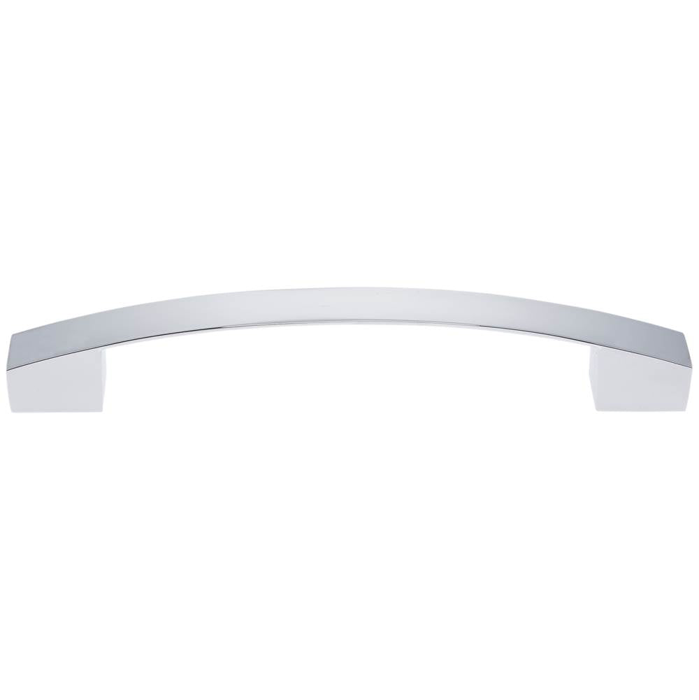 JVJ Hardware - Newport Collection Polished Chrome 128 mm c/c Drooped Pull, Composition Zamac - Polished Chrome