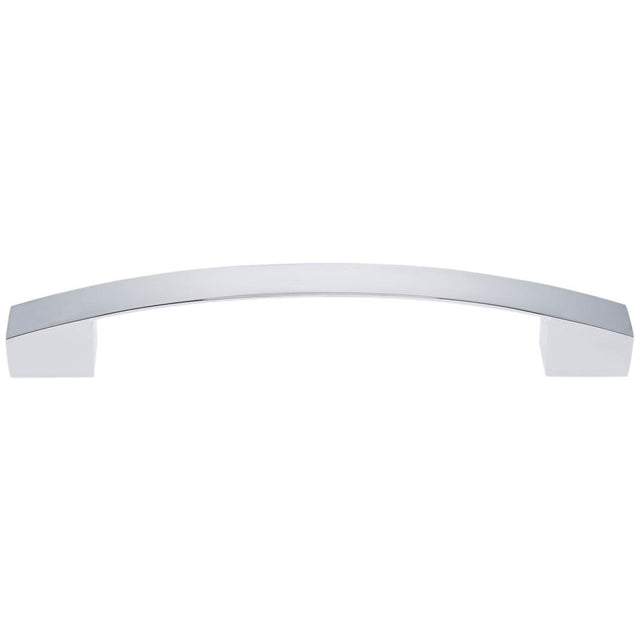 JVJ Hardware - Newport Collection Polished Chrome 128 mm c/c Drooped Pull, Composition Zamac - Polished Chrome