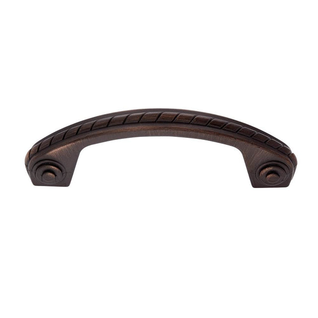 JVJ Hardware - Vintage Collection Old World Bronze Finish 3'' c/c (3-11/16'' OA) English Rope Pull, Composition Zamac - Old World Bronze