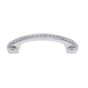 JVJ Hardware - Vintage Collection Polished Chrome Finish 3'' c/c (3-11/16'' OA) English Rope Pull, Composition Zamac - Polished Chrome