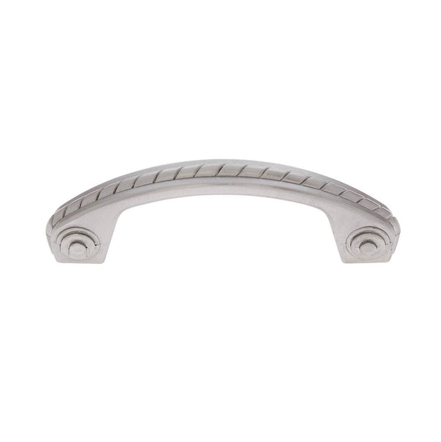 JVJ Hardware - Vintage Collection Satin Nickel Finish 3'' c/c (3-11/16'' OA) English Rope Pull, Composition Zamac - Satin Nickel