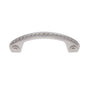 JVJ Hardware - Vintage Collection Satin Nickel Finish 3'' c/c (3-11/16'' OA) English Rope Pull, Composition Zamac - Satin Nickel