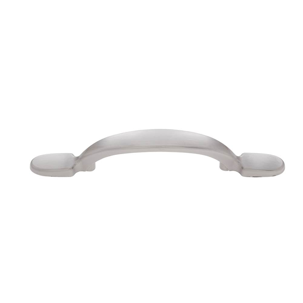 JVJ Hardware - Vintage Collection Satin Nickel Finish 3'' c/c (5-3/4'' OA) Oval Footed Pull, Composition Zamac - Satin Nickel