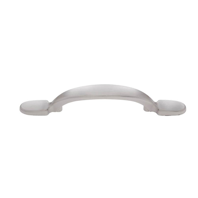 JVJ Hardware - Vintage Collection Satin Nickel Finish 3'' c/c (5-3/4'' OA) Oval Footed Pull, Composition Zamac - Satin Nickel