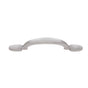 JVJ Hardware - Vintage Collection Satin Nickel Finish 3'' c/c (5-3/4'' OA) Oval Footed Pull, Composition Zamac - Satin Nickel
