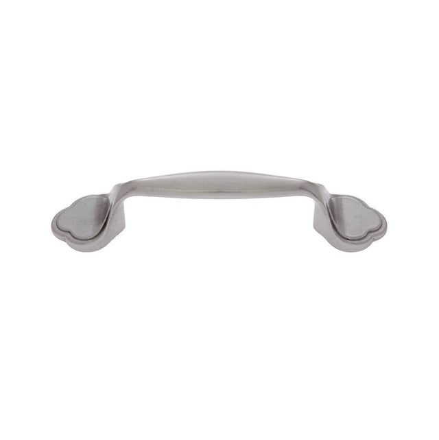 JVJ Hardware - Vintage Collection Satin Nickel Finish 3''  c/c (4-3/4'') Footed Pull 4-3/4'' OA, Composition Zamac - Satin Nickel