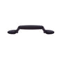 JVJ Hardware - Vintage Collection Matte Black Finish 3'' c/c (5-3/4'' OA) Oval Footed Pull w/Step, Composition Zamac - Matte Black