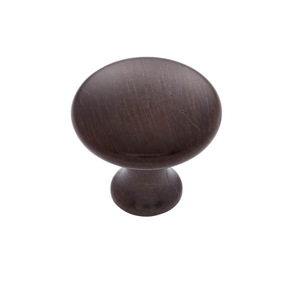JVJ Hardware - Vintage Collection Old World Bronze Finish 1-1/4'' Flat Mushroom Knob, Composition Zamac - Old World Bronze