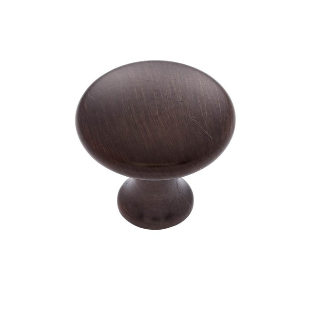 JVJ Hardware - Vintage Collection Old World Bronze Finish 1-1/4'' Flat Mushroom Knob, Composition Zamac - Old World Bronze
