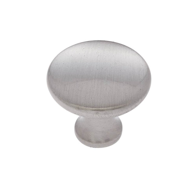 JVJ Hardware - Vintage Collection Satin Nickel Finish 1-1/4'' Flat Mushroom Knob, Composition Zamac - Satin Nickel
