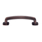 JVJ Hardware - Newport Collection Old World Bronze 96 mm c/c Traditional Pull with Square Feet Composition Zamac - Old World Bronze
