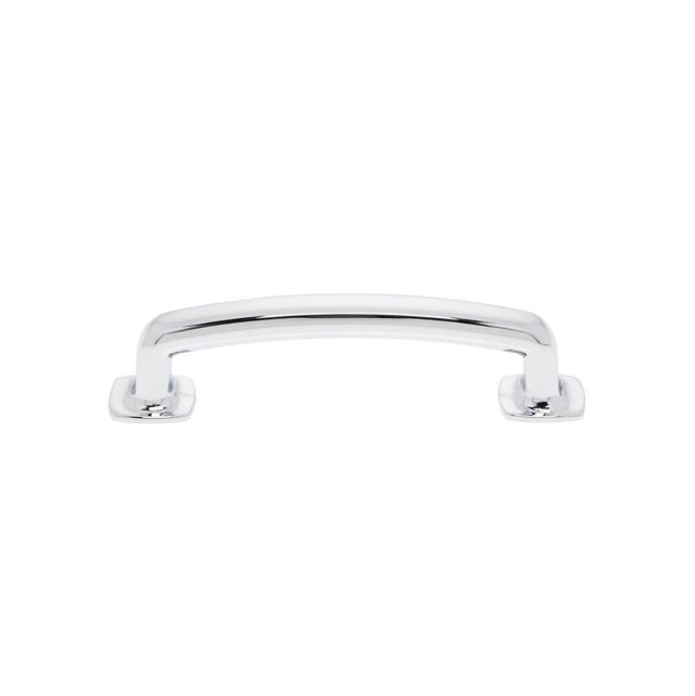 JVJ Hardware - Newport Collection Polished Chrome 96 mm c/c Traditional Pull with Square Feet, Composition Zamac - Polished Chrome