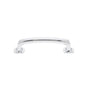 JVJ Hardware - Newport Collection Polished Chrome 96 mm c/c Traditional Pull with Square Feet, Composition Zamac - Polished Chrome