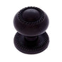 JVJ Hardware - Vintage Collection Oil Rubbed Bronze Finish 1-1/4'' Rope Knob w/ Back Plate, Composition Zamac - Old World Bronze