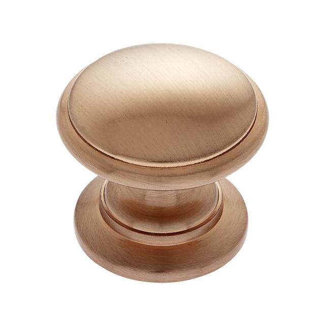 JVJ Hardware - Newport Collection Rose Gold 32 mm Round Knob, Composition Zamac - Rose Gold