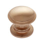 JVJ Hardware - Newport Collection Rose Gold 32 mm Round Knob, Composition Zamac - Rose Gold