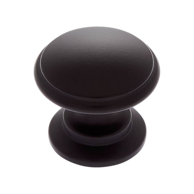 JVJ Hardware - Newport Collection Matte Black 32 mm Round Knob, Composition Zamac - Old World Bronze