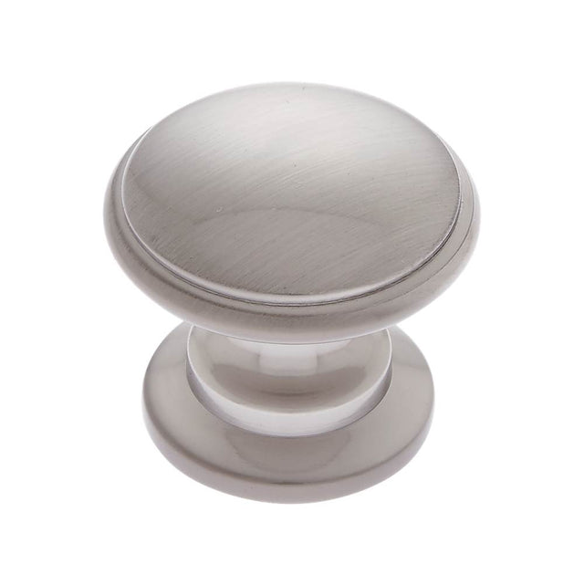 JVJ Hardware - Newport Collection Satin Nickel 32 mm Round Knob, Composition Zamac - Satin Nickel