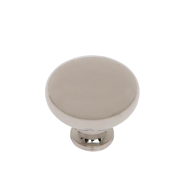 JVJ Hardware - Vintage Collection Polished Nickel Finish 1-1/4'' Mushroom Knob, Composition Zamac - Polished Nickel