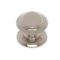 JVJ Hardware - Vintage Collection Polished Nickel Finish 1-1/4'' 1-Pc Knob w/Back Plate , Composition Zamac - Polished Nickel