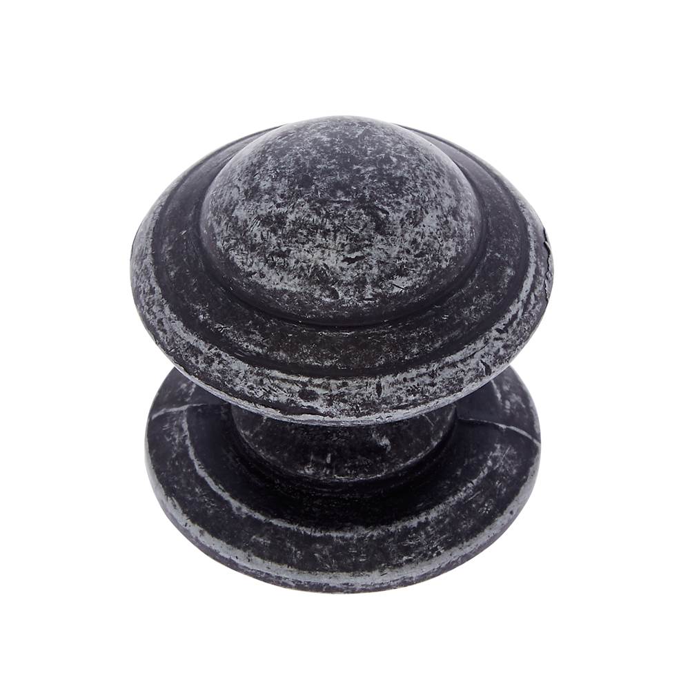 JVJ Hardware - Lone Star Collection Iron Finish 1-1/4'' Knob w/Back Plate, Composition Zamac - Iron