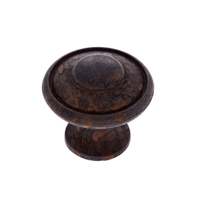 JVJ Hardware - Lone Star Collection Rust Finish 1-3/16'' Large Button Knob, Composition Zamac - Rust