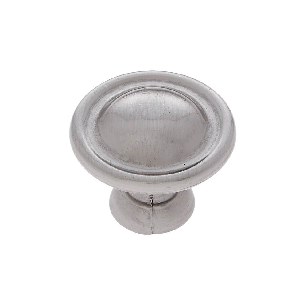 JVJ Hardware - Vintage Collection Satin Nickel Finish 1-1/8'' Small Dome Knob, Composition Zamac - Satin Nickel