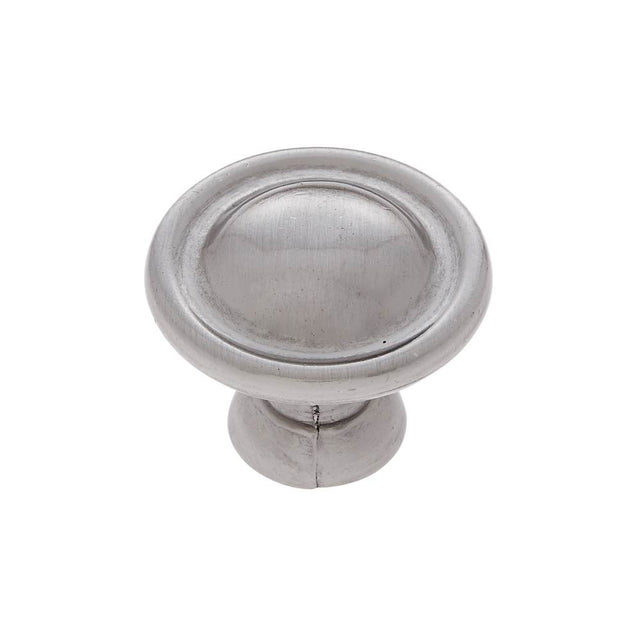 JVJ Hardware - Vintage Collection Satin Nickel Finish 1-1/8'' Small Dome Knob, Composition Zamac - Satin Nickel