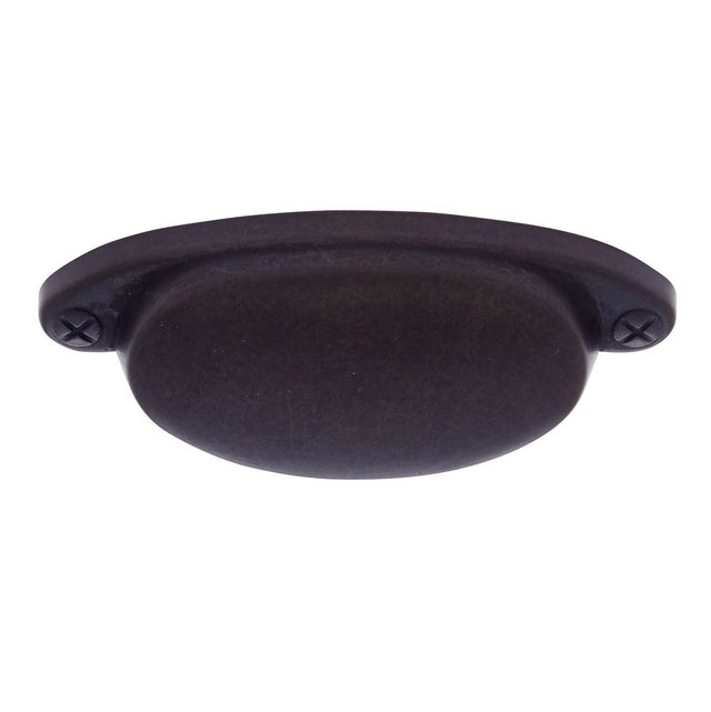 JVJ Hardware - Vintage Collection Oil Rubbed Bronze Finish 2-1/2'' c/c Smooth Cup Pull, Composition Zamac - Oil Rubbed Bronze