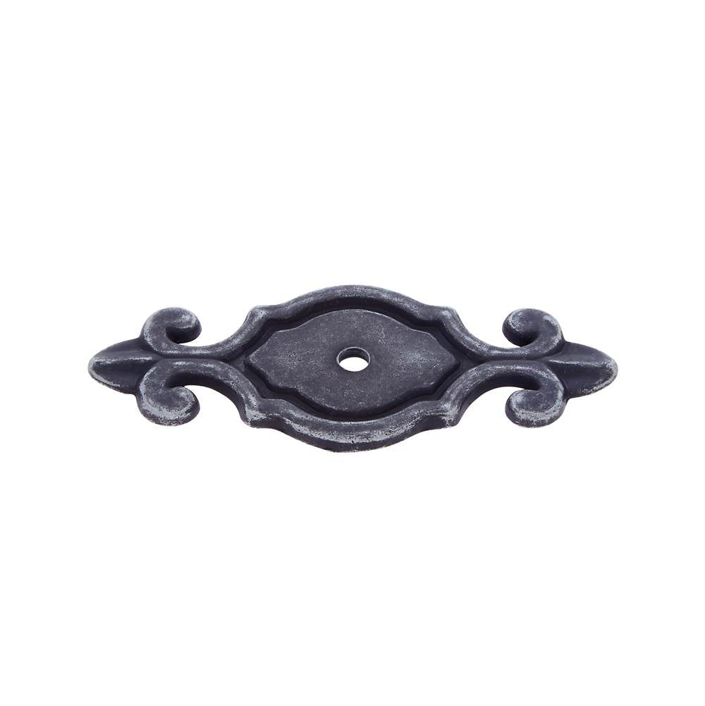 JVJ Hardware - Lone Star Collection Iron Finish 3'' Deco Back Plate for Knob, Composition Zamac - Iron