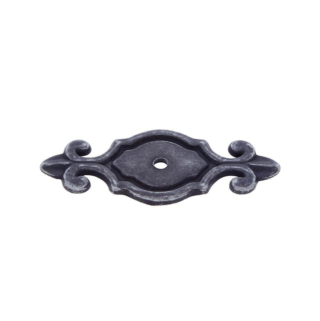 JVJ Hardware - Lone Star Collection Iron Finish 3'' Deco Back Plate for Knob, Composition Zamac - Iron