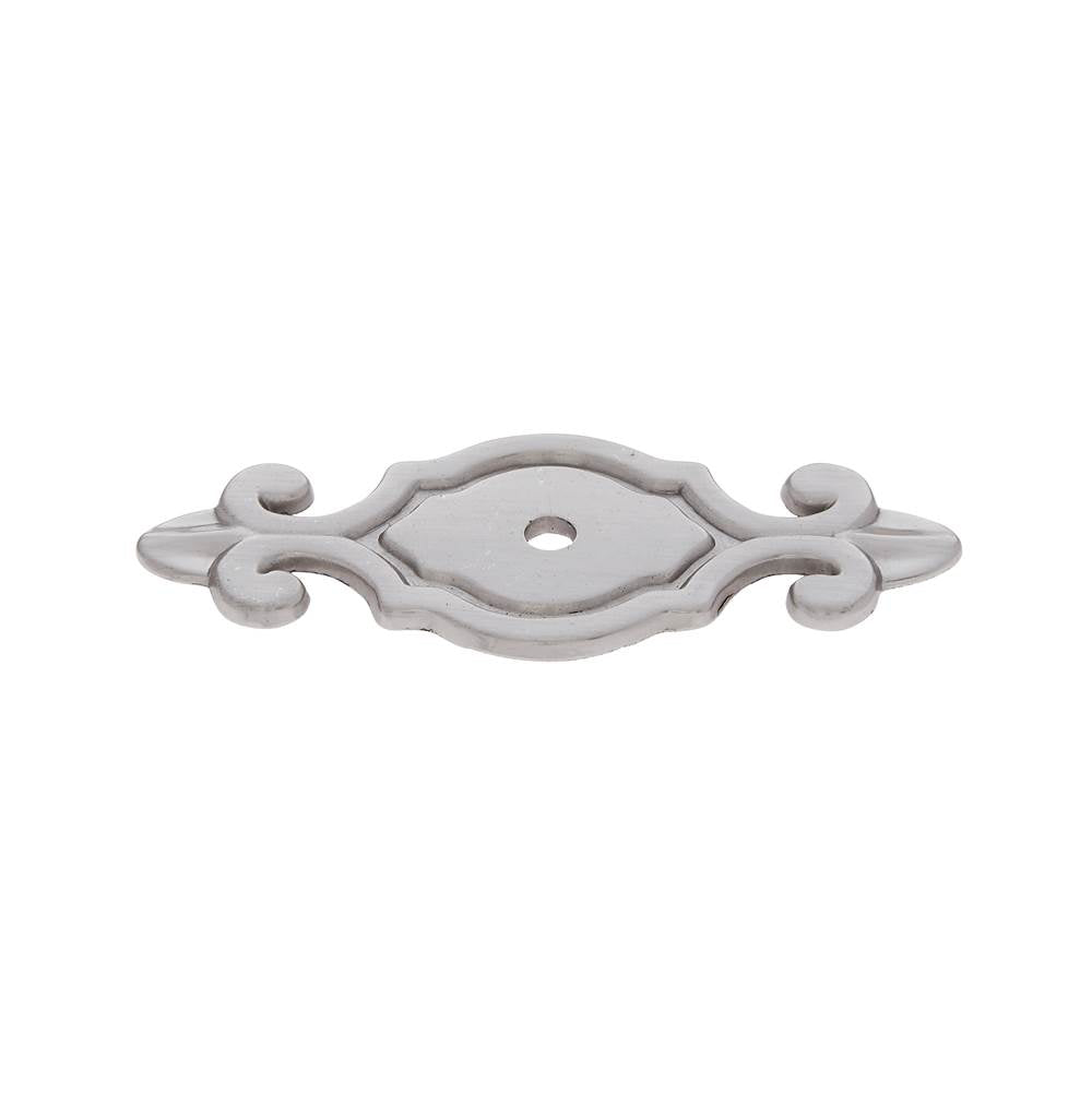 JVJ Hardware - Classic Collection Satin Nickel Finish 3'' Deco Back Plate for Knob, Composition Zamac - Satin Nickel