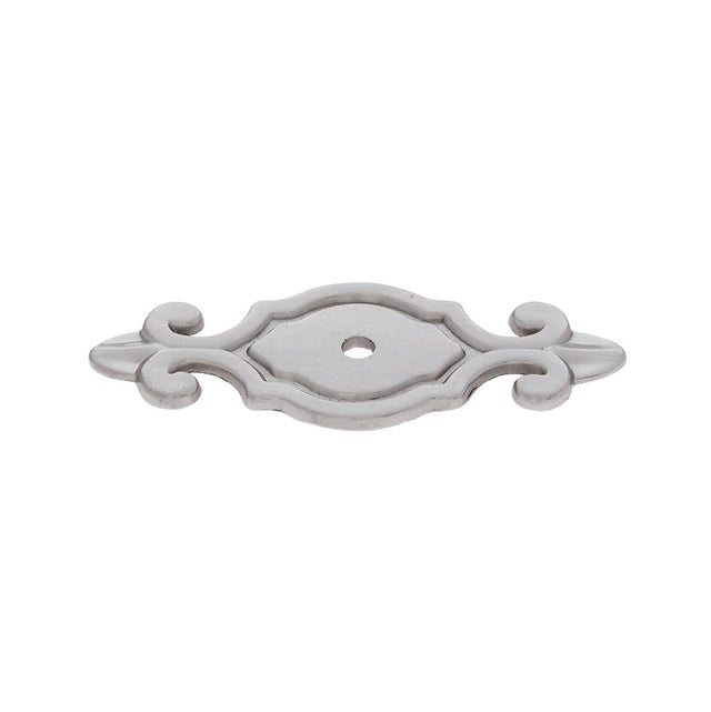 JVJ Hardware - Classic Collection Satin Nickel Finish 3'' Deco Back Plate for Knob, Composition Zamac - Satin Nickel